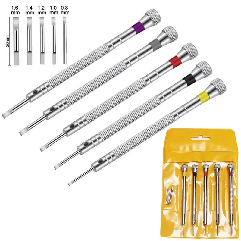 Micro Screwdriver Kit - 0.8-1.6mm Steel Screwdriver for Watch Repairing