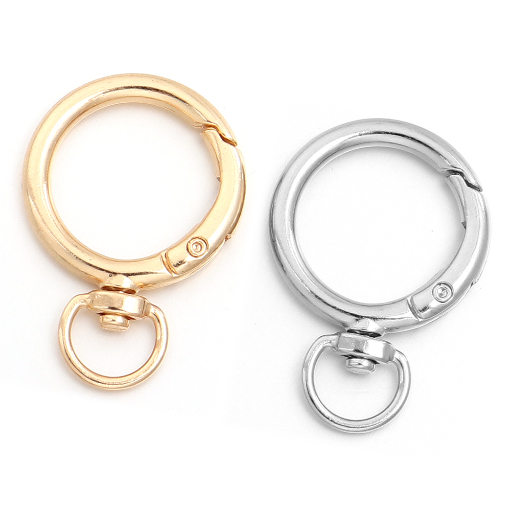 10Pcs Round Shape Rotation All - огляд і ціна Carabiner Keychain