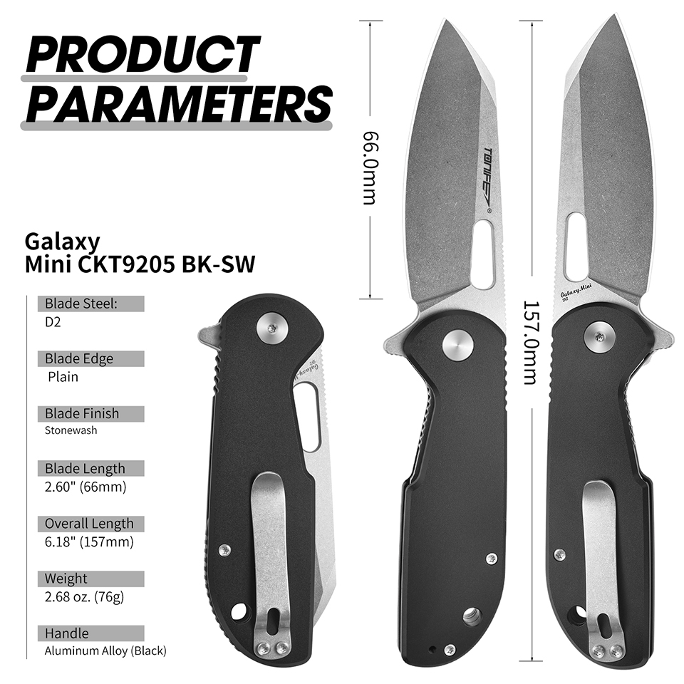 TONIFE Galaxy Mini CKT9205 Fol - огляд і ціна Edc Concealed Carry Knife